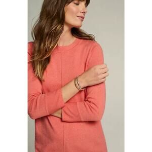 J. Jill Tweed Pintucked Pullover Sweater Size M